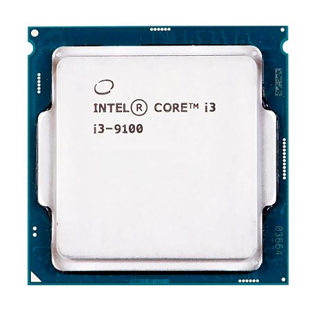 Processador Intel Core i3-9100, - 3.6 Ghz, 65W, 6m Quad-Core, Quad-Thread, LGA 1151- Geração 9