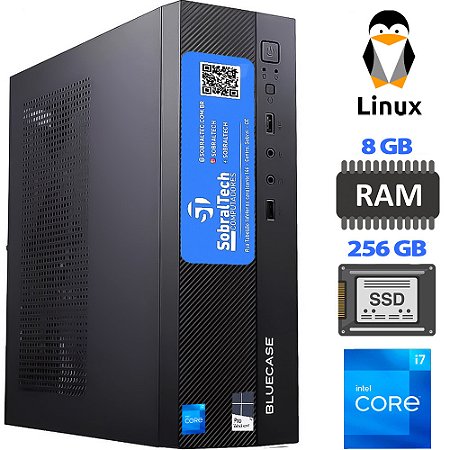 Computador Mini Micro ATX Slim Core i7- 3th 3770,  Memória 8GB, SSD 256GB - Vertical e Horizontal / MINI-ITX -Linux
