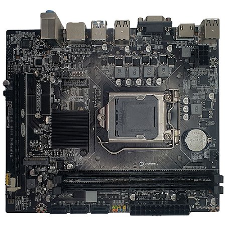 Placa Mãe Soquete 1151 H110 DDR4, Com Slot Para SSD M.2, PCI Express e HDMI, Goldentec - GT-H110