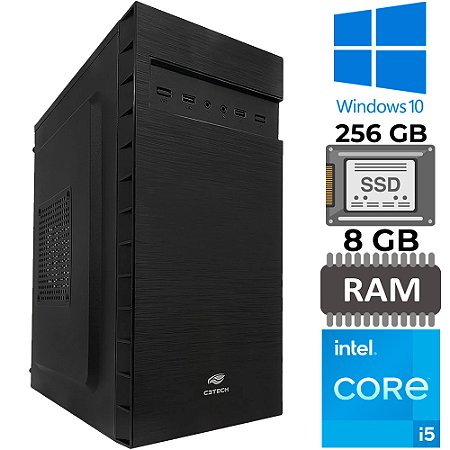 Computador Core i5-3550- SSD 256GB- Memória 8GB- GAB MT32BK - Windows10, Mouse Pad Brinde