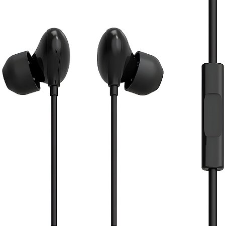 Fone de Ouvido Intra Auricular Earbuds EPH 201 Com Fio e Microfone, Lity - Preto