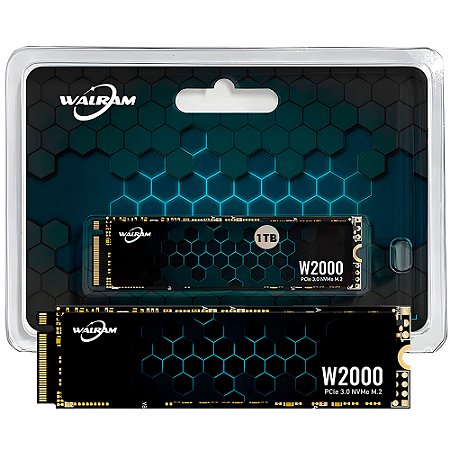 SSD M.2 NVME PCIe 3.0 Walram 1TB, Leitura 3.500Mb/s, Escrita 2.100Mb/s - W2000