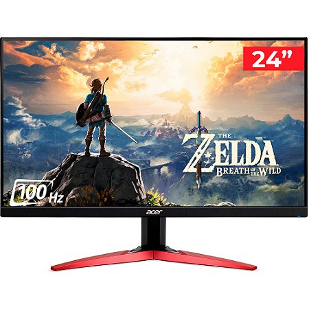 Monitor Gamer Acer 23.8 Nitro 5 KG241Y Ebii Full HD LED IPS 100Hz AMD Radeon FreeSync Game Mode HDMI e VGA Preto