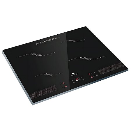 Fogão Cooktop De Indução 4 Bocas Tronos IF7010B1, Mesa Vitrocêramica, Painel Touch Com Timer, 9 Níveis Power Boost, 220v