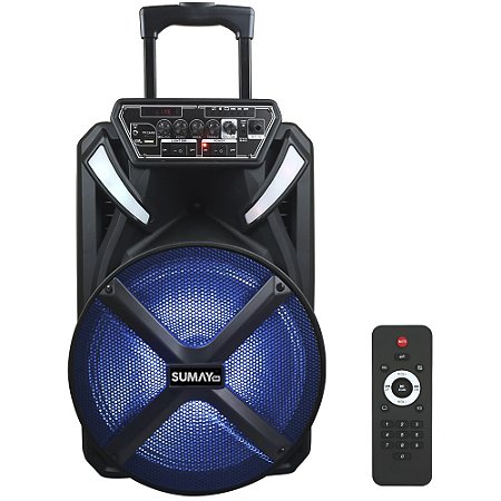 Caixa de Som Amplificada Sumay 300W Xprime 600BT Bluetooth SM-CAP22