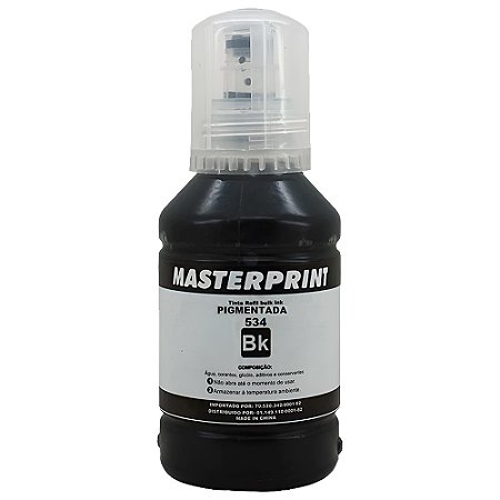 Refil de Tinta Compatível Epson 534 Preto Pigmentada 140ML MasterPrint