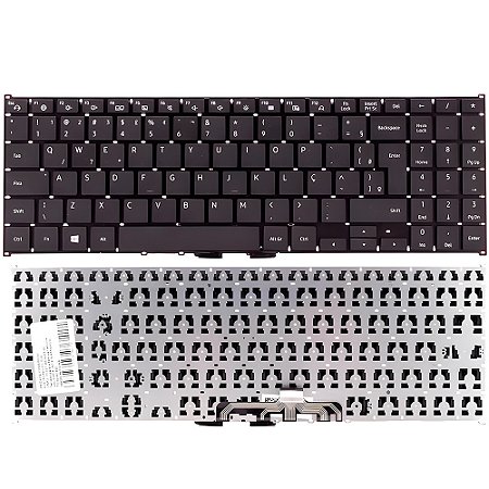 Teclado Notebook Samsung NP550XCJ/XED, Book E30, NP550XCJ-KT1BR, NP550XCJ-KO1BR, Com "Ç", Teclado Numérico, Preto