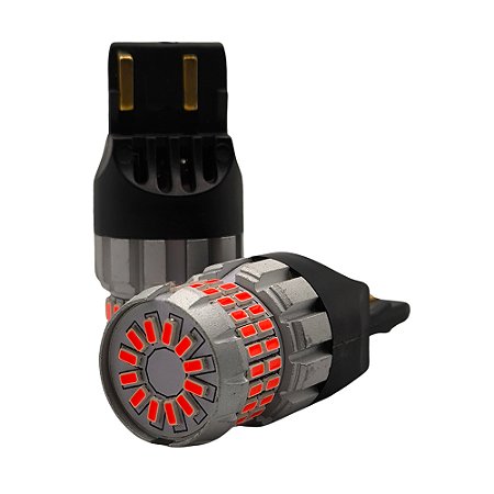 Kit Lâmpada LED CANbus, Para Lanterna Traseira do Carro, Soquete 7443, Luz Vermelha, Lupu Auto