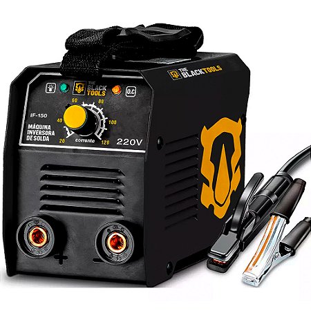 Máquina De Solda Elétrica Inversora 120A, MMA Eletrodo, The Black Tools IF-150, 220V, Com Visor Digital
