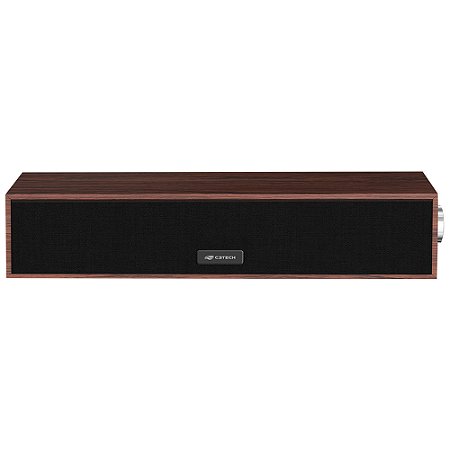 Soundbar 2.0 Conexão P2, Alimentação USB Drive 50mm, 6W, SB-30BW, C3Tech, Marrom