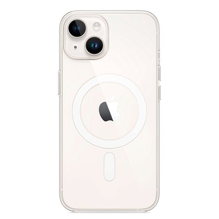 Capa Transparente, Com Suporte Para Carregamento Magnético, Para iPhone 14