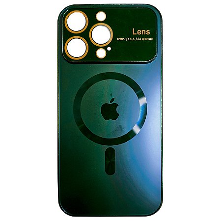 Capa Para iPhone 15 Pro Max, Suporte Para Carregamento Magnético, Verde
