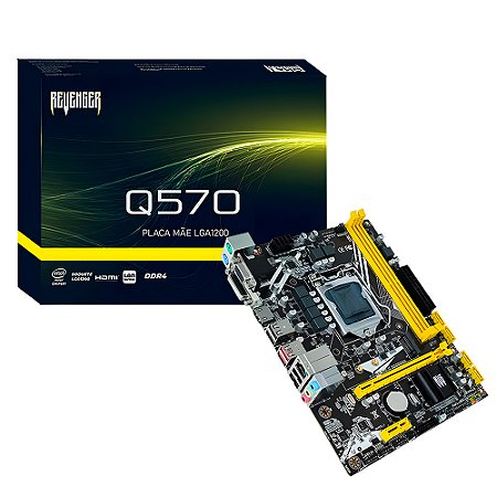Placa Mãe Intel LGA 1200, G-Q570, Slot M.2 NVMe, VGA, HDMI, Revenger
