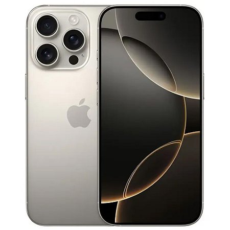 iPhone 16 Pro Titânio Natural, Apple, 1TB, Tela de 6.3'', 5G, Câmera Traseira 48 + 48 + 12MP, Frontal 12MP