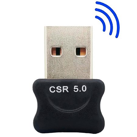 Mini Adaptador Bluetooth 5.0, Alcance Até 20 Metros, USB Dongle, Plug And Play, XK-08, Preto