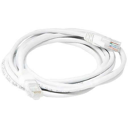 Cabo de Rede CAT5e, Patch Cord, 5 Metros, PlusCable, PC-ETHU50 - Branco
