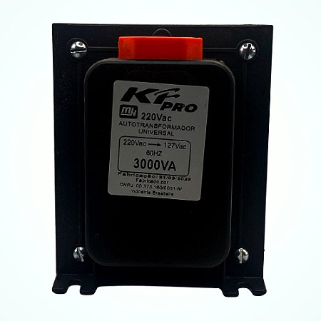 Autotransformador KF, Bivolt 110/220V, 3.000VA, Pro, Preto -TRF0914