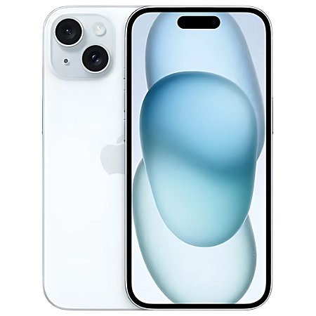 iPhone 15 Apple (128GB) Azul, Tela de 6,1", 5G e Câmera de 48 MP