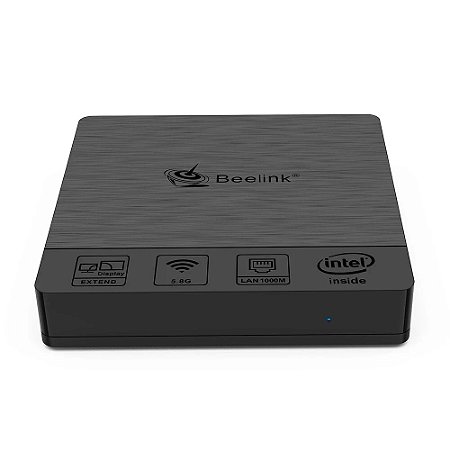 Mini Computador Beelink BT4, Intel Atom X5-Z8500, 4GB RAM DDR3, 64GB, eMMC 4K, Windows 10 Pro, Preto, Vitrine