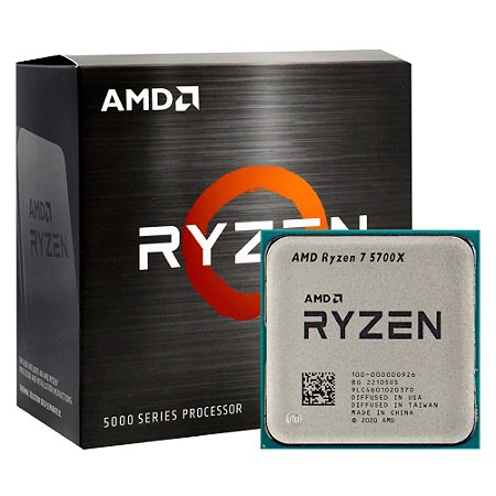 Processador AMD Ryzen 7 5700X 3.4GHz, Cache 32MB, 8 Núcleos, 16 Threads - 100-100000926WOFAM4