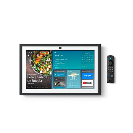 Echo Show 15, Smart Display Full HD 15,6”, Alexa Integrada, Experiência Fire TV, Com Controle Remoto Por Voz