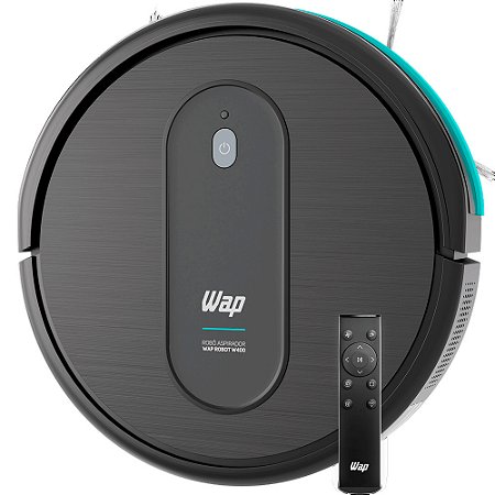 Aspirador de Pó Robô ROBOT WAP W400 3 em 1, Automático, 300ml, Compatível com Assistentes de Voz, 30W 10,8VDC Bivolt