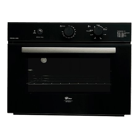 Forno a Gás de Embutir Fischer Infinity 50L com Grill Elétrico, Timer 120 min, Temperatura 160-260°C, Vidro Duplo, 110V
