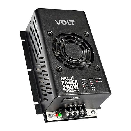 Fonte Nobreak Full Power 200W, 24Vdc/7A, Bivolt 110-220Vac, Saída Estabilizada, Sistema Online - Volt