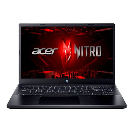 Notebook Gamer Acer Nitro V15 Core i5-13420H, 8GB RAM, RTX 3050, SSD 512GB, 15.6" FHD IPS 144Hz, Preto, ANV15-51-58AZ
