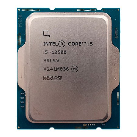 Processador Intel Core i5-12500, 3.00 GHz (Turbo 4.60 GHz), 6 Núcleos, 18MB Cache, TDP 65W, LGA 1700, 12ª Geração, OEM