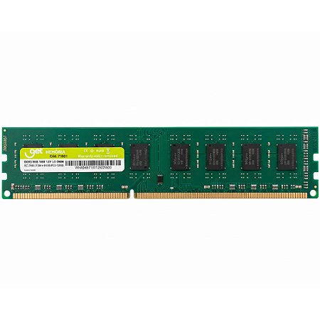 Memória RAM Desktop Get Bulk 8GB 1600MHz DDR3, 240 pinos, Tensão 1,5V, LO-DIMM