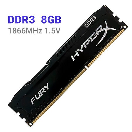 Memória 8GB DDR3 1866MHz 1.5V Kingston Fury HyperX - HX318C10FB/8 - (USD)