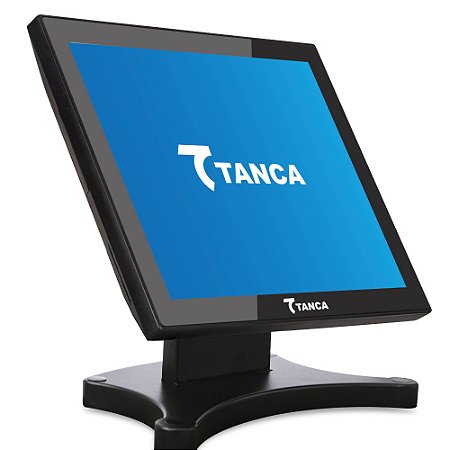 Monitor Touch Screen Tanca TMT-530 15" Capacitivo USB VGA HDMI, Base Ajustável – Preto