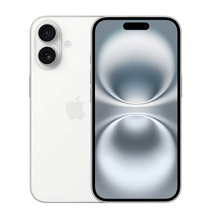 Iphone 16 Apple iOS 128Gb Tela 6,1'' Câmera de 48MP Com Cabo de Recarga USB-C, (MYE93BR/A) Branco