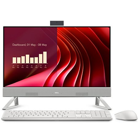Computador Dell 24 All-in-One EC24250, 23.8" IPS Full HD, Intel Core i5, 8GB RAM, 1TB SSD, Win 11, AIO-i1303-A15, Branco