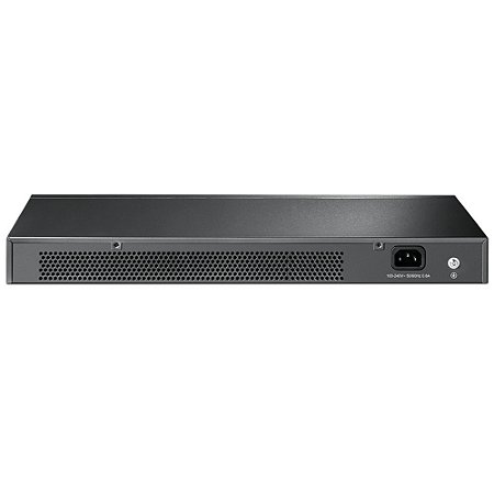 Switch TP-Link TL-SG1024 Gigabit (10/100/1000 Mbps) 24 Portas RJ45, Rack Aço, 48Gbps, Fanless, V14.0, Preto