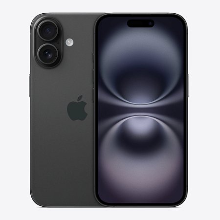 iPhone 16 Apple Preto 256GB, A18 Bionic, 6.1" Super Retina XDR OLED, 48MP Dual Camera, iOS 18, 5G, MYEE3BR/A