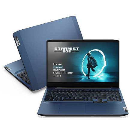 Notebook Lenovo IdeaPad Gaming 3i 15IMH05 Intel Core i5-10300H GTX 1650, 16GB RAM, 480GB+256GB SSD, Win11 Azul Semi-Novo