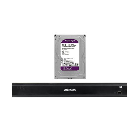 Gravador Digital de Vídeo iNVD 3016 Com HD 1TB, 16 Canais IP Com Resolução de 16Mp