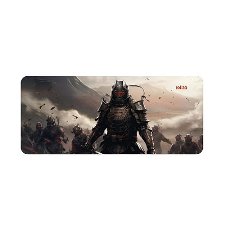 Mouse Pad Gamer 30x70cm, Neoprene Legítimo, Base Antiderrapante, Reliza - Estampa Legião de Guerreiros