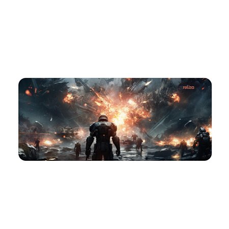 Mouse Pad Gamer 30x70cm, Neoprene Legítimo, Base Antiderrapante, Reliza - Estampa Halo