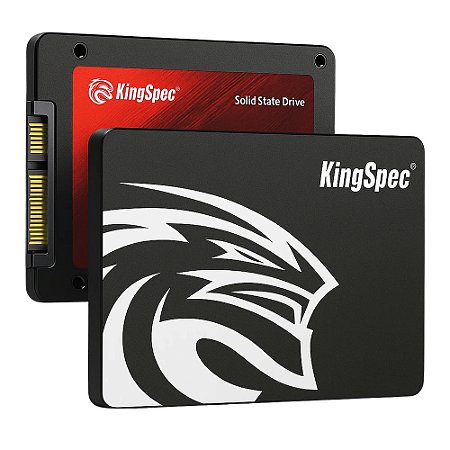 SSD KingSpec 120GB 2,5" SATA III 6Gb/s NAND 3D, Leitura 570MB/s, Gravação 520MB/s, MTBF 1M h, P4-120