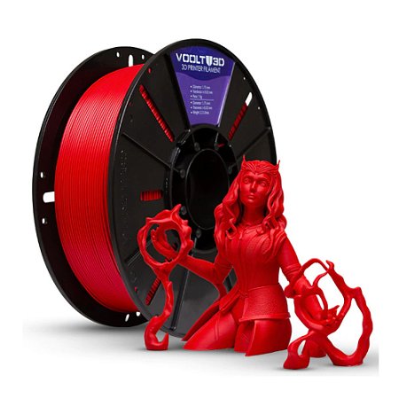 Filamento PLA Vermelho Velvet High Speed Premium 1 Kg 1,75 mm – Impressão 3D FDM