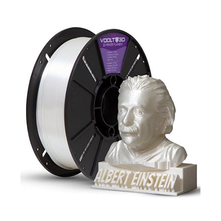 Filamento PLA Branco Pérola V-Silk High Speed Premium 1 Kg – 1,75 mm, Acabamento Sedoso e Brilhante