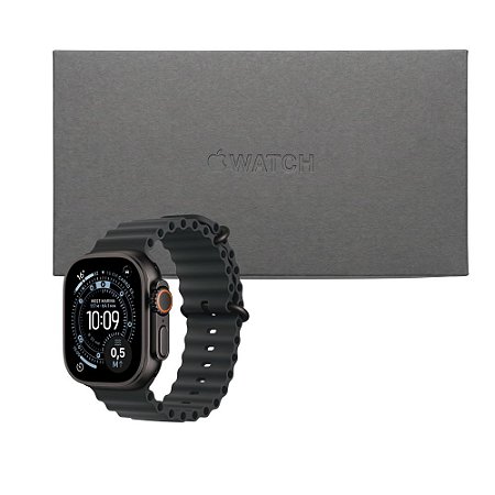Apple Watch Ultra 3 (GPS + Cellular 49mm) Titânio com Pulseira Loop Alpina Preta Tamanho M - Preto