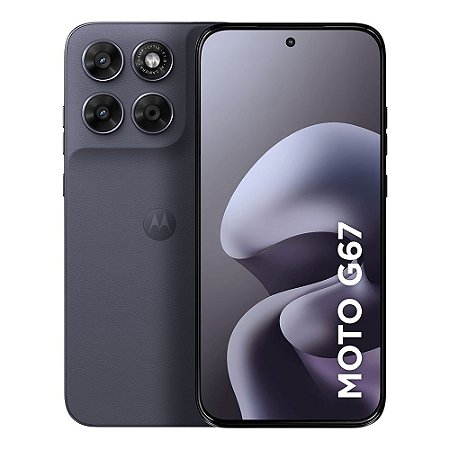 Smartphone Motorola G67 6.8” 5G 256GB 4GB + 8GB RAM Boost) Câmera Dupla 50MP  - Chumbo