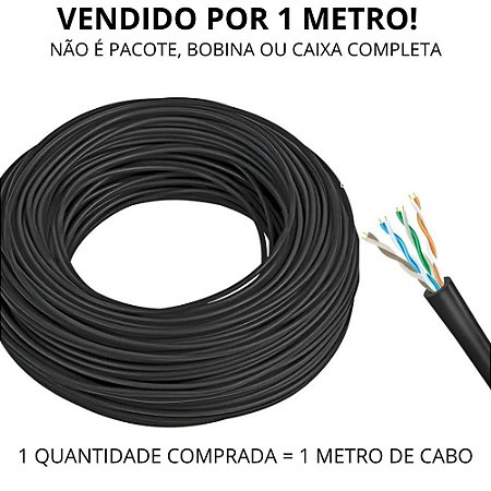 Metro De Rede Cat5e Deko 4 Pares 24wag Preto
