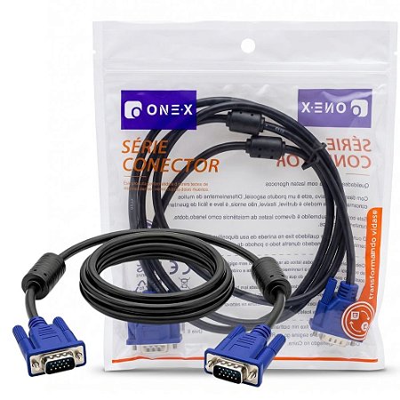 Cabo Vga Para Monitor 1.5 Mt Macho x Macho, Onex, 1201