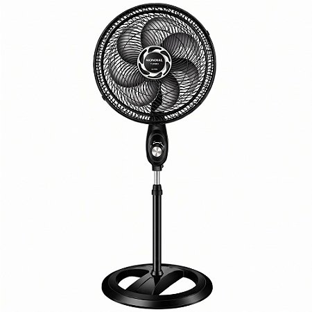 Ventilador de Coluna 40cm Mondial Turbo NVT-40C-8P-B Com 8 pás, 3 Velocidades, 140W, 220V - Preto/Prata