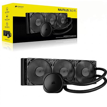 Water Cooler Corsair Nautilus 360 RS, ARGB, 360mm, CW-9060089-WW - Preto